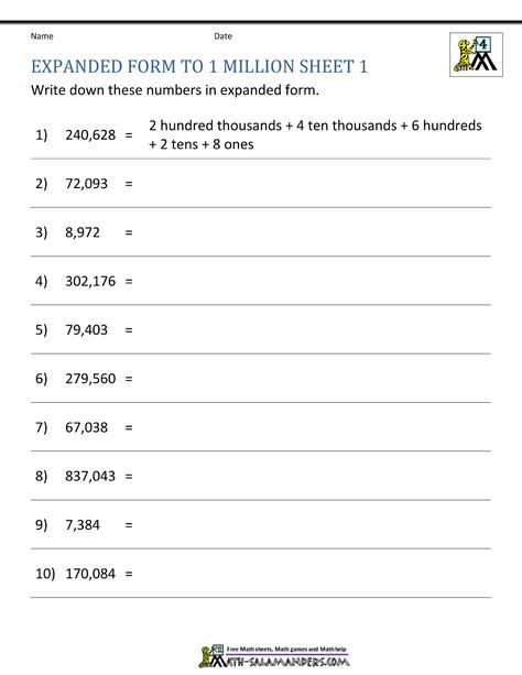 Practice writing numbers in expanded form up to 1 million. Expanded Form Worksheets 3rd Grade, Subtraction 2nd Grade, Expanded Form 2nd Grade, Standard And Expanded Form Worksheet, Teaching Expanded Form, Expanded Form Math, Expanded Form Worksheets, Double Digit Addition And Subtraction, 3 Digit Subtraction