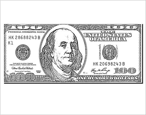 100 Dollar Bill Drawing, 100 Bill Tattoo, Dollar Tattoo Design, Money Rolls Tattoo, 100 Dollar Bill Tattoo, Chicano Style, Cursive Tattoos, Dollar Note, Funny Vinyl Decals