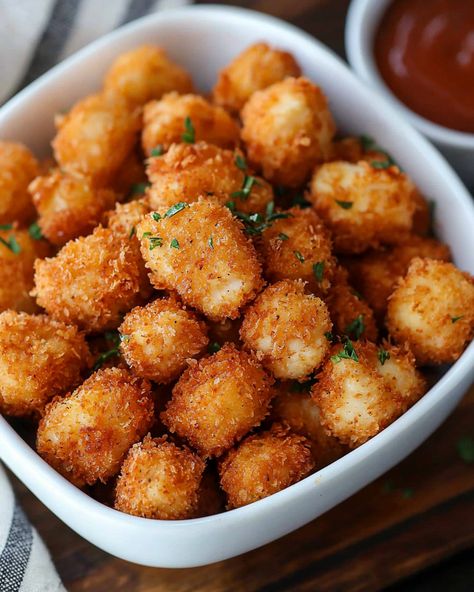 Homemade Crispy Popcorn Chicken Recipe | Ready in 35 Minutes - My Home Made Recipe Chicken Popcorn Recipe, Poutine Gravy, Fried Cheese Bites, Food Vision Board, Chicken Popcorn, Easy Popcorn, Popcorn Chicken Recipe, Chicken Dumpling Soup, Healthy Popcorn