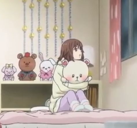 A Woman, Teddy Bear, Anime