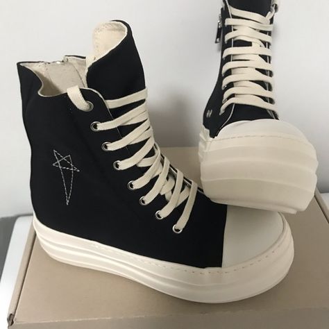 Rick Owens DRKSHDW Shoes Rick Owens Shoes, Rick Owens Drkshdw, Rick Owens, High Top, Shop My, Brand New, Outfit Inspo, Best Deals, Plus Fashion