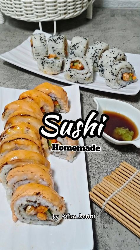 Sushi Homemade, Resep Sushi, Beras Ketan, Homemade Sushi, Cooking Tutorials, Quick Saves