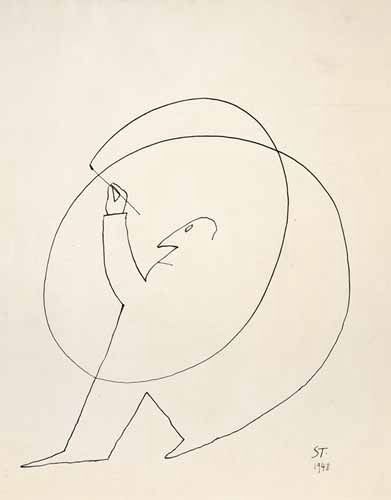 Saul Steinberg Saul Steinberg, Art Et Illustration, Art And Illustration, Art Of Living, A Drawing, New Yorker, Line Drawing, Drawing Sketches, Line Art