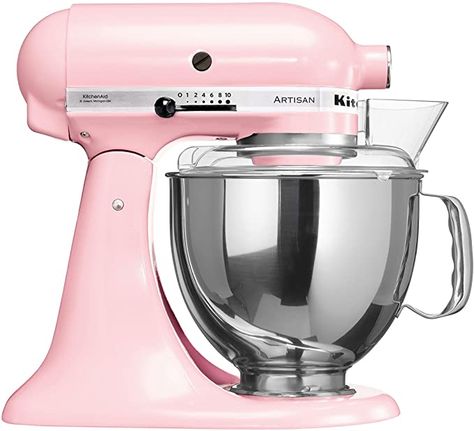 KitchenAid Artisan Stand mixer (Pink, Stainless Steel, 50/60 Hz) : Amazon.co.uk: Home & Kitchen Pink Kitchenaid, Pink Kitchenaid Mixer, Pink Kitchen Appliances, Kitchenaid Artisan Stand Mixer, Pink Kitchen Decor, Stand Mixers, Kitchenaid Artisan, Kitchenaid Stand Mixer, Almond Cream