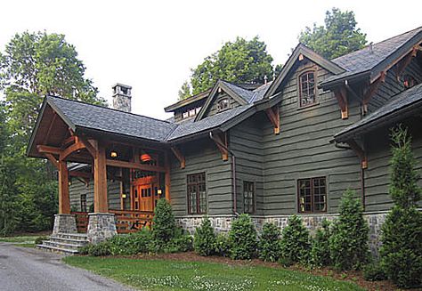 Best House Exterior, Craftsman Homes, Rustic Exterior, Craftsman Exterior, Cabin Exterior, Arts And Crafts House, Exterior Renovation, Craftsman Style Homes, Bungalow Style