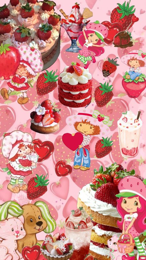 #stawberryshortcake Vintage Poster Art, Cute Wallpaper, Cute Characters, Strawberry Shortcake, Vintage Poster, Product Photos, Nature Travel, Iphone Wallpapers, Vintage Posters