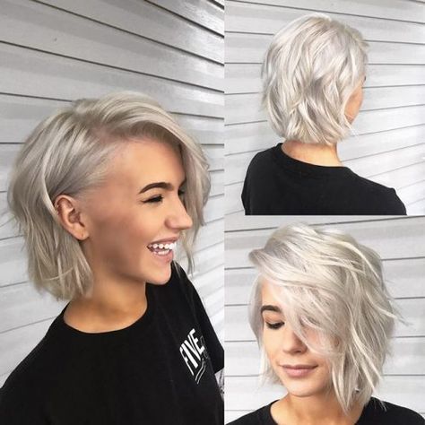 Cute Easy Hairstyles for Short Hair to Try This Season ★ See more: http://lovehairstyles.com/cute-easy-hairstyles-for-short-hair/ Bob Riccio, Layered Haircuts For Women, Short White Hair, Short Bobs, Textured Haircut, Blonde Bob Hairstyles, Short Brown Hair, Trendy Short Haircuts, Short Layered Haircuts