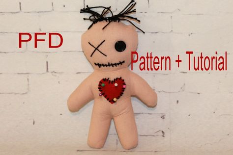 Voodoo Doll Pattern, Sewing Pattern Free, Doll Sewing, Voodoo Doll, A4 Sheet, Doll Sewing Patterns, Voodoo Dolls, Pattern Tutorial, Doll Clothes Patterns