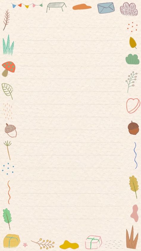 Cute Note Wallpaper, Cute Note Background, Mobile Screen Wallpaper, Crayon Doodles, Notes Wallpaper, Note Cute, Doodle Wallpaper, Note Wallpaper, Autumn Doodles