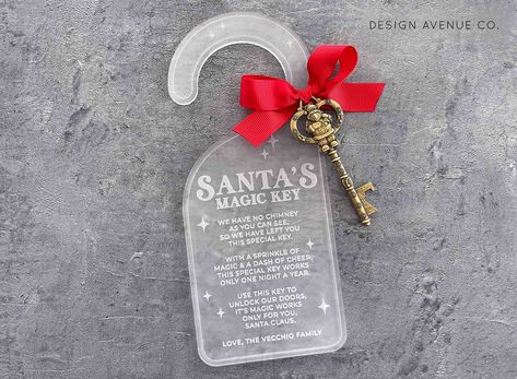 Santa’s Magic Key, Magic Santa, Christmas Poem, Key Diy, Santa Key, Christmas Eve Traditions, Santa's Magic Key, Magic Key, Custom Birthday Invitations