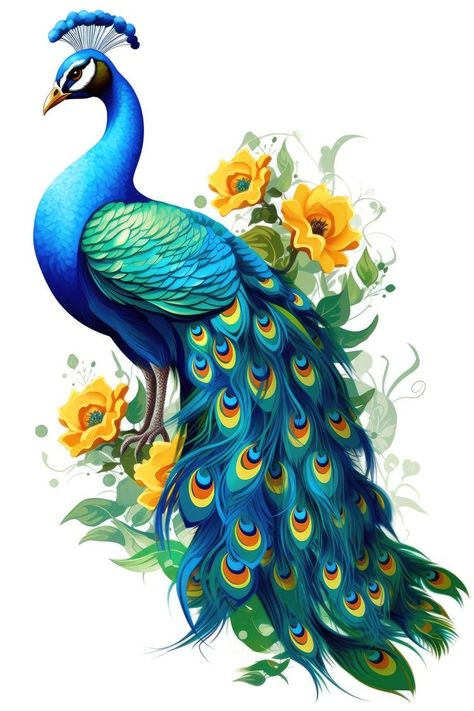 Intermediate Acrylic Painting, Deco Spa, Peacock Drawing, Peacock Images, Peacock Tattoo, Peacock Pictures, Peacock Wall Art, Watercolor Tutorial, Peacock Painting