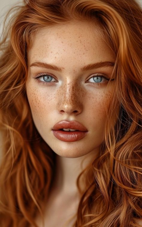 Makeup For Redheads With Blue Eyes, Roux Auburn, Women With Freckles, Redhead Makeup, Beautiful Freckles, Face Model, Girl Wallpapers, Red Haired Beauty, Red To Blonde