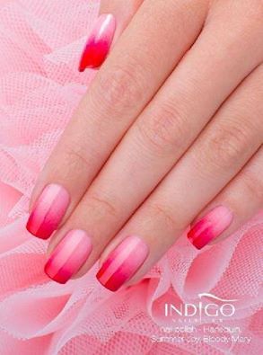 Classic Nail Art, Red Ombre Nails, Ombre Nail Art Designs, Unghie Sfumate, Valentine Nail Art, Pink Ombre Nails, Indigo Nails, Her Nails, Nail Art Ombre