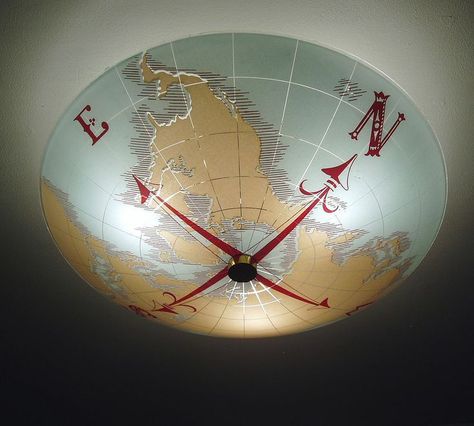 Vintage Nautical World Map Compass Ceiling Light Fixture With ... Map Ceiling, Compass Ceiling, Nautical Ceiling Fan, Beach House Lighting, Map Compass, Nautical Bathroom, Ceiling Fans With Lights, Fans With Lights, Colonial Furniture