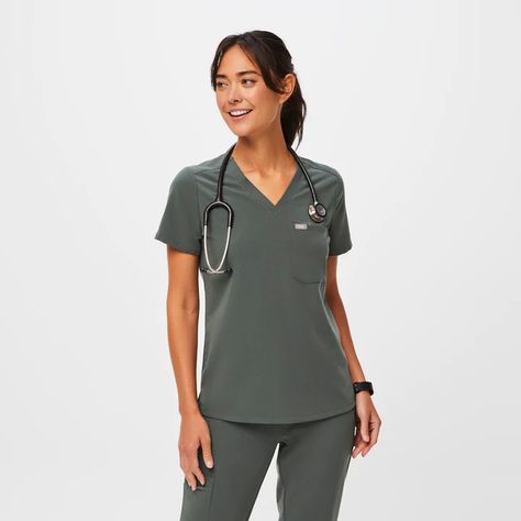 Women's Espresso + Bonsai Scrubs · FIGS Nursing Scrubs Pattern, Maternity Scrub Pants, Scrubs Pattern, Teal Scrubs, Maternity Scrubs, Black Fig, Figs Scrubs, Scrub Jackets, Blue Scrubs