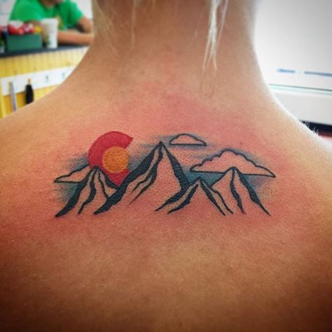 Colorado Colorado Tattoo Ideas For Women, Colorado Mountain Tattoo, Colorado Mountains Tattoo, Mt Tattoo, Colorado Tattoos, Denver Tattoo, Colorado Tattoo, Mountain Tattoos, Tattoo Time