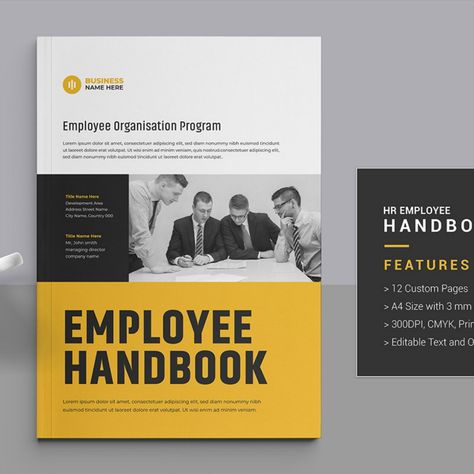 HR / Employee Handbook Design Magazine Template Employee Handbook Design, Handbook Design, Employee Handbook, Responsive Website Design, Design Magazine, Street Names, Email Templates, Video Template, Magazine Template