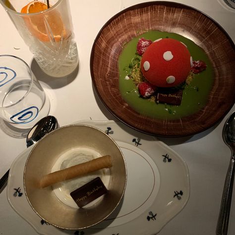 photo of food at a restaurant including mushroom shaped dessert Restaurants London, Aesthetic Dessert, Marylebone London, London Aesthetic, London Restaurants, European Travel, Pretty Places, Dessert, Restaurant