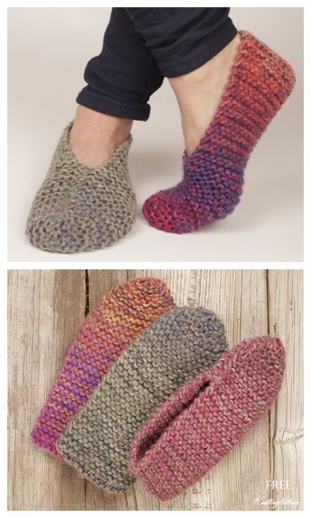 Stitch Slippers, Owl Basket, Intermediate Knitting Patterns, Knit Slippers Free Pattern, Easy Crochet Slippers, Garter Stitch Knitting, Knitted Slippers Pattern, Knitting Patterns Free Beginner, Basket Crochet