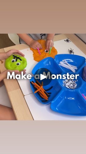 Playdough Monsters, Monster Playdough, Fun At Home Activities, Playdoh Activity, Make A Monster, Kids Exercise, Sensory Exploration, Preschool Teachers, Playdough Activities