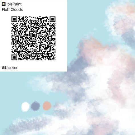 #Ibispen #ibispaint #digitalart Fluffy Clouds, Paint Code, Ibis Paint, Qr Codes, Qr Code, Digital Art, Coding, Paint, Pins