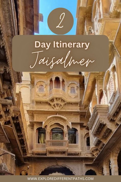 2-Day Itinerary in Jaisalmer to enjoy your vacations Places To Visit In Jaisalmer, Rajasthan Travel, Jaipur Travel, Instagram Places, Jain Temple, Golden City, Desert Safari, Travel India, Jaisalmer