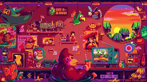 Pixel Jeff, Animated Wallpaper For Pc, Live Wallpaper For Pc, Pc Desktop Wallpaper, Pixel Art Background, Art Games, Animated Banners, Arte 8 Bits, Pixel Art Games