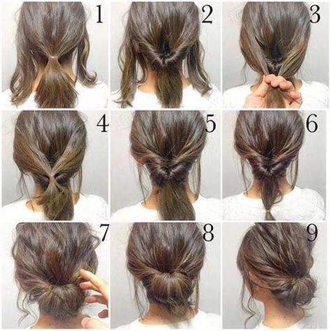 Low Bun Hairstyle, 5 Minute Hairstyles, Easy Updo, Low Bun Hairstyles, Vlasové Trendy, Simple Wedding Hairstyles, Up Dos For Medium Hair, Daily Hairstyles, Bun Hairstyle