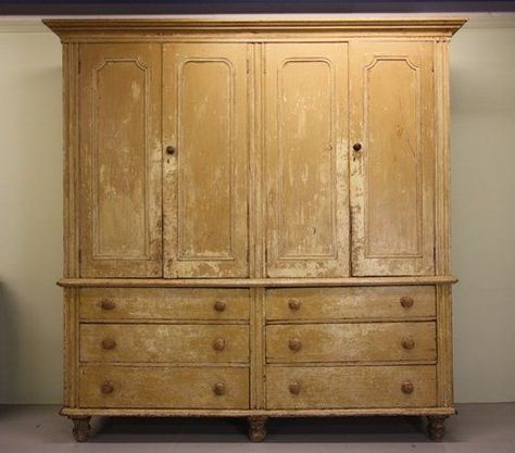 A late Georgian painted pine House keepers Cupboard c 1830 House Pantry, Bedroom Storage Cabinets, Georgian Furniture, Pantry Cupboard, Rustic Modern Kitchen, Freestanding Kitchen, Woodworking Inspiration, Antique Farmhouse, Beautiful Furniture