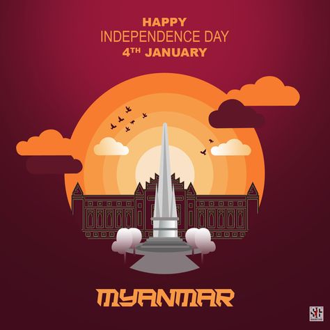 Myanmar's Independence Day Myanmar Independence Day, Tshirt Painting Ideas, Burmese Art, Independence Day Poster, Independence Day Quotes, Independent Day, Girl Iphone Wallpaper, Independance Day, Poster Inspiration