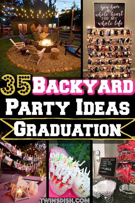 Outdoor Graduation Party Ideas, Backyard Graduation Party Ideas, High School Graduation Party Themes, Graduation Bbq Party, Outdoor Graduation Party, Boys High School Graduation Party, Boys Graduation Party, Graduation Bbq, Food Tables