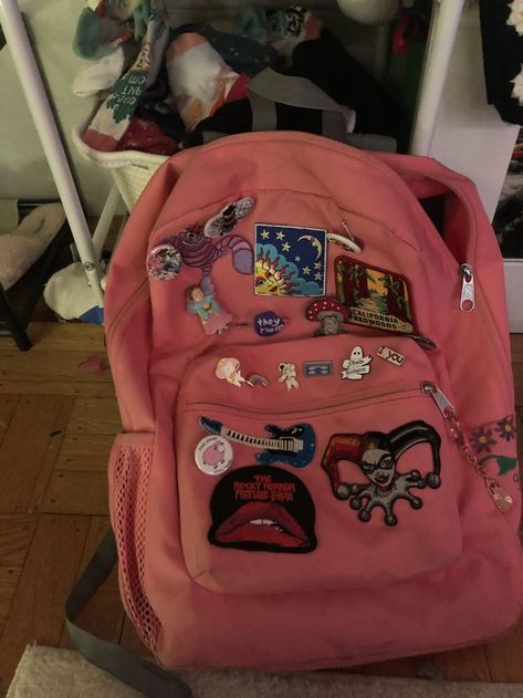 Fairy Grunge Backpack, Joan Core, Indie Backpack, Grunge Backpack, Backpack With Patches, Fairy Core Grunge, My Backpack, Aesthetic Backpack, Backpack Patches