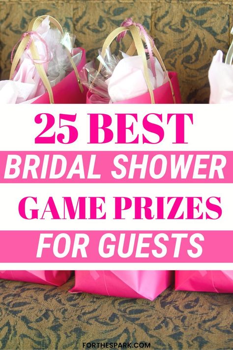 bridal shower game prizes Gifts For Bridal Shower Games, Bridal Shower Game Prizes, Wedding Shower Prizes, Diy Bridal Shower Games, Bridal Shower Baskets, Shower Game Prizes, Bride Shower Games, Simple Bridal Shower Decorations, Bridal Shower Gift Ideas