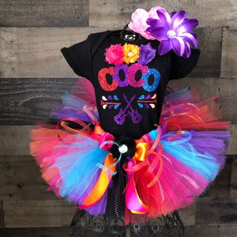 Coco Birthday Party, Tutu Size Chart, Coco Birthday, Coco Party, Coco Disney, Dress Tutu, Disney Home Decor, Disney Day, Headband Flower