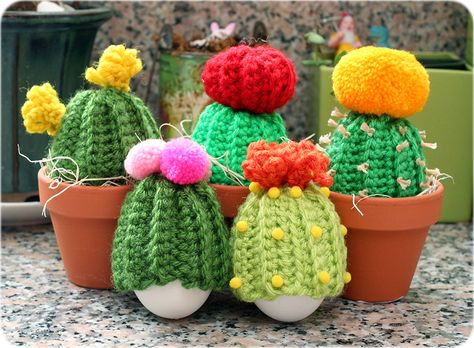 Crochet Egg Cozy, Twinkie Chan, Crochet Cactus, Big Knits, Easter Crochet Patterns, Crochet Plant, Aran Weight Yarn, Yarn Tail, Easter Crochet