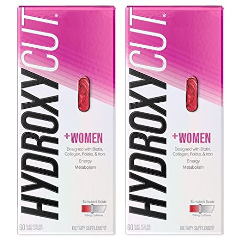 Hydroxycut + Women Pills with Biotin & Collagen | Hair Nails and Skin Vitamins | Iron Supplement | Energy Pills, 60 Count (2 Pack) Iron Pills, Skin Vitamins, Iron Supplement, Metabolism Booster, Vitamins For Skin, Whole Foods Market, Hair Nails, Green Juice, Folic Acid