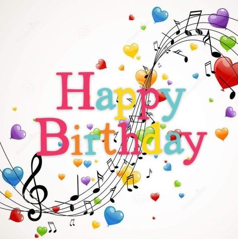 Music Happy Birthday, Happy Birthday Music, Happy Birthday Illustration, Cards Happy Birthday, Birthday Music, Birthday Greetings Friend, Happy Birthday Art, Happy Birthday Greetings Friends, Birthday Illustration