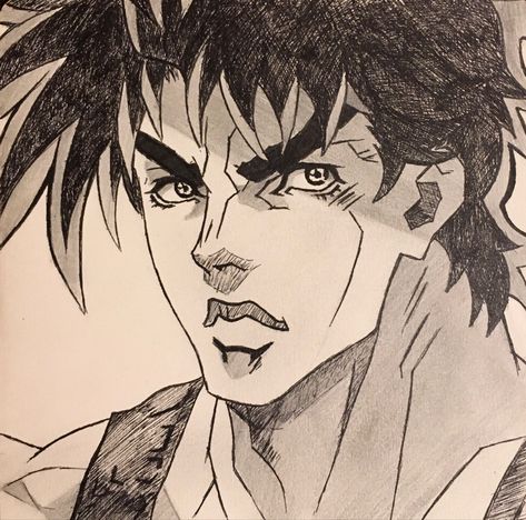 Joseph Joestar Drawing, Jojo Sketch, Jojo Doodles, Characters Aesthetic, Colonel Sanders, Jojo Reference, Joseph Joestar, Face Lines, Jojo Anime