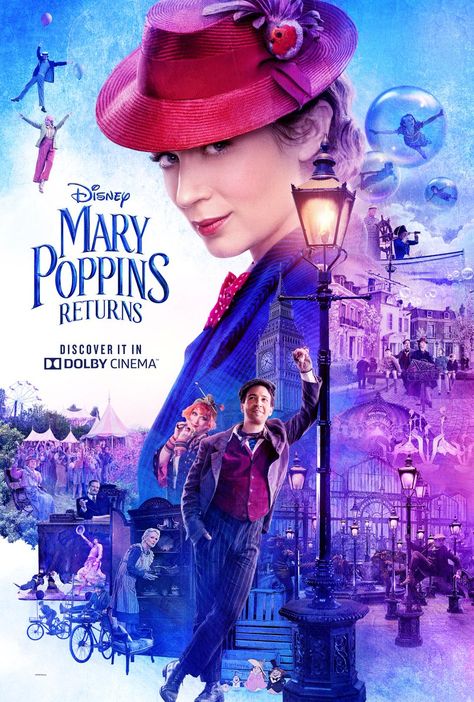 Mary Poppins Returns movie poster Tam Film, Michael Banks, Mary Poppins Returns, Walt Disney Movies, Ben Whishaw, Angela Lansbury, Film Disney, Colin Firth, Walt Disney Pictures