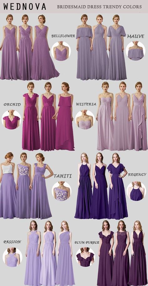 Purple Gown Wedding, Chiffon Bridesmaid Dress Off Shoulder, Purple And Rose Gold Wedding Bridesmaid Dresses, Purple Color Bridesmaid Dresses, Pinkish Purple Bridesmaid Dresses, Purple Flower Bridesmaid Dress, Dark Purple Wedding Bridesmaid Dress, Bridesmaid Dresses Sleeveless, Wisteria Purple Bridesmaid Dresses