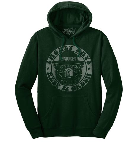 PRICES MAY VARY. YOUR NEW FAVORITE SMOKEY BEAR HOODIE: Show off your love for our national parks with the iconic Smokey Bear mascot and "Smokey Says Keep It Green" text - distressed and printed on the softest Forest Green hooded sweatshirt we could find. EASY CARE HOODIES: This Smokey Bear design is licensed and screen-printed on a soft, high-quality poly-cotton hoodie that goes from the washing machine to the dryer without losing shape, shrinking or fading. Graphic is intentionally distressed f Smokey Bear, Smokey The Bears, Bear Sweatshirt, Green Pullover, Bear Hoodie, Green Hoodie, Bear Shirt, Bear Design, Cool Hoodies