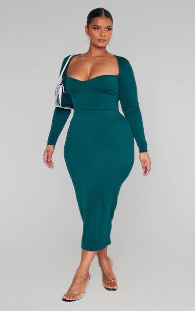 Plus Size Midi Dresses for Women | PrettyLittleThing USA Long Sleeve Wedding Guest Dresses, Heels Accessories, Leslie Sidora, Wedding Guest Dresses Long, Panther Art, Strappy Midi Dress, Midi Dress Plus Size, Draped Midi Dresses, Long Sleeve Wedding