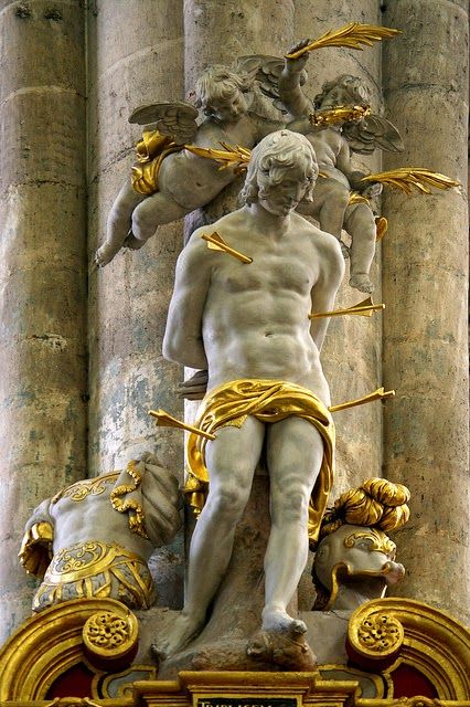 gay-sculpture blog: St Sebastien, gay icon (1) Renaissance and other sculptures Amiens France, Istoria Artei, Classic Sculpture, St Sebastian, Greek Sculpture, Marble Sculpture, San Sebastian, Bastille, Sacred Art