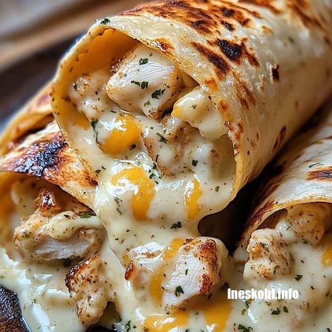 So, these Cheesy Garlic Chicken Wraps. I’m not even kidding when I say they’ve saved dinner more times than I can count. I mean, who doesn’t love something wrapped up in a crispy tortilla with Cheesy Garlic Chicken Wraps, Cheesy Garlic Chicken, Ineskohl Kitchen, Easy Corn Chowder, Stuffing Balls Recipe, Crockpot Chicken Spaghetti, Hamburger And Potatoes, Chicken Spinach Pasta, Slow Cooker Salisbury Steak