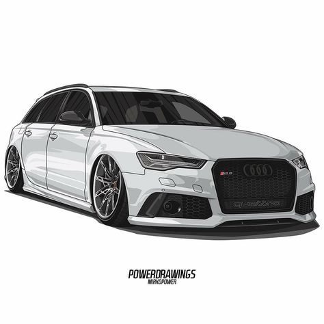 Audi Rs6 Drawing, Cars Vector, Bmw Art, Audi Car, Car Drawing, Car Vector, Cartoon Car, Audi Rs6, Audi S4