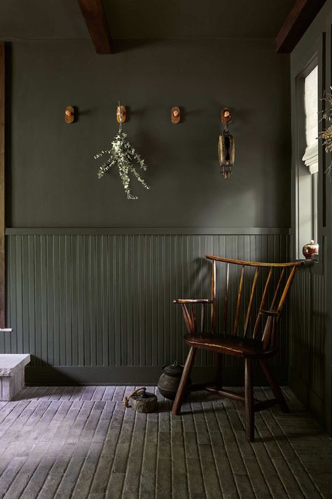 Dark Beadboard, Beadboard Bathroom, Bead Board Walls, Wall Detail, The Shade Store, Mudroom Entryway, Bead Board, Vintage Dining Room, Braided Area Rugs