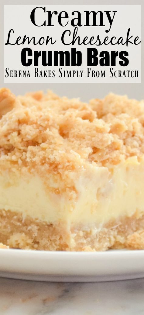 Smores Dessert, Lemon Cheesecake Bars, Crumb Bars, Savory Cakes, Free Weight, Lemon Cheesecake, Lemon Desserts, Köstliche Desserts, Lemon Recipes