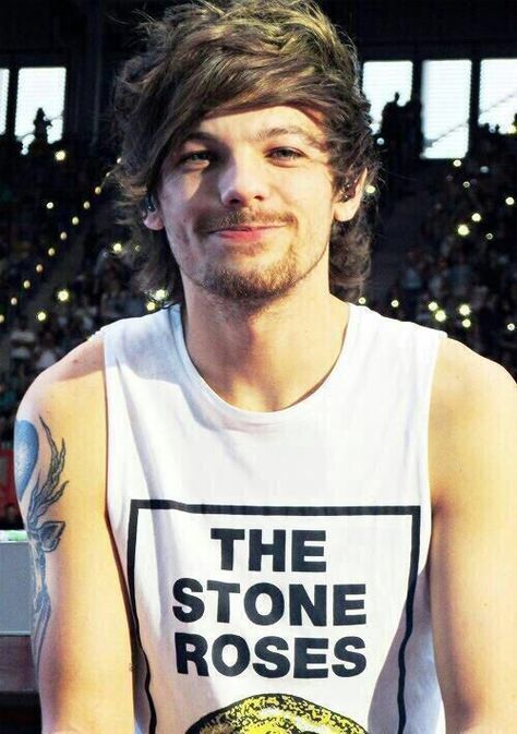 Stone Roses, The Stone, Louis Tomlinson, A Man, Long Hair, The Story, Roses, Tank Top, Tattoos