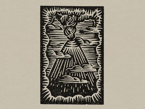 Linocut Printmaking, Beer Label, Photo Illustration, Linocut, Volcano, Printmaking, Creative Professional, Print Making, Global Community