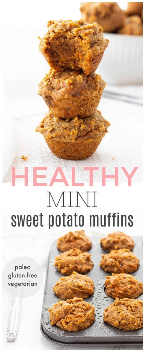 Sweet Potato Muffin Recipe, Resep Muffin, Pumpkin Oatmeal Muffins, Toddler Muffins, Muffins Paleo, Sweet Potatoe Bites, Potato Muffins, Sweet Potato Muffins, Healthy Muffin Recipes